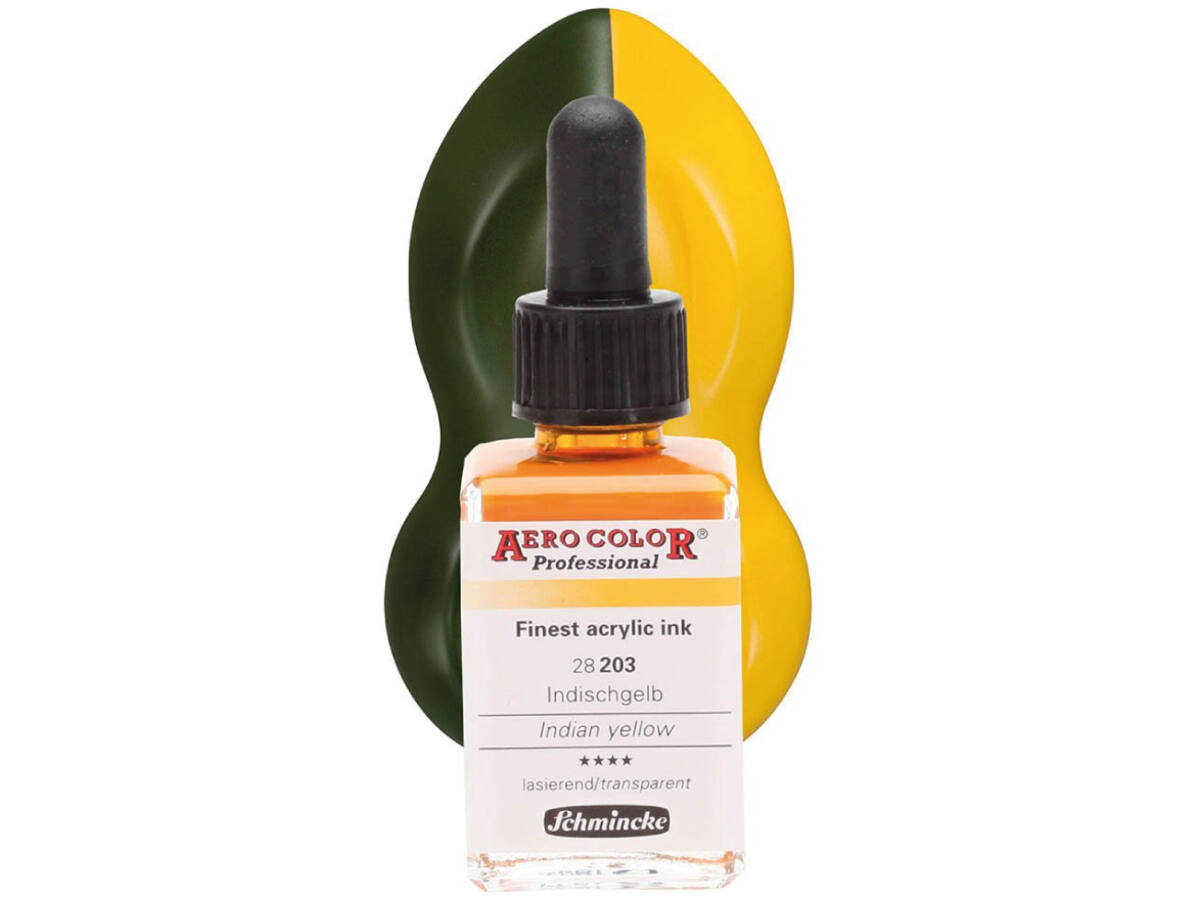 SCHMINCKE AERO COLOR ACRYLIC INK 28ML 203 INDISCH GELB 1