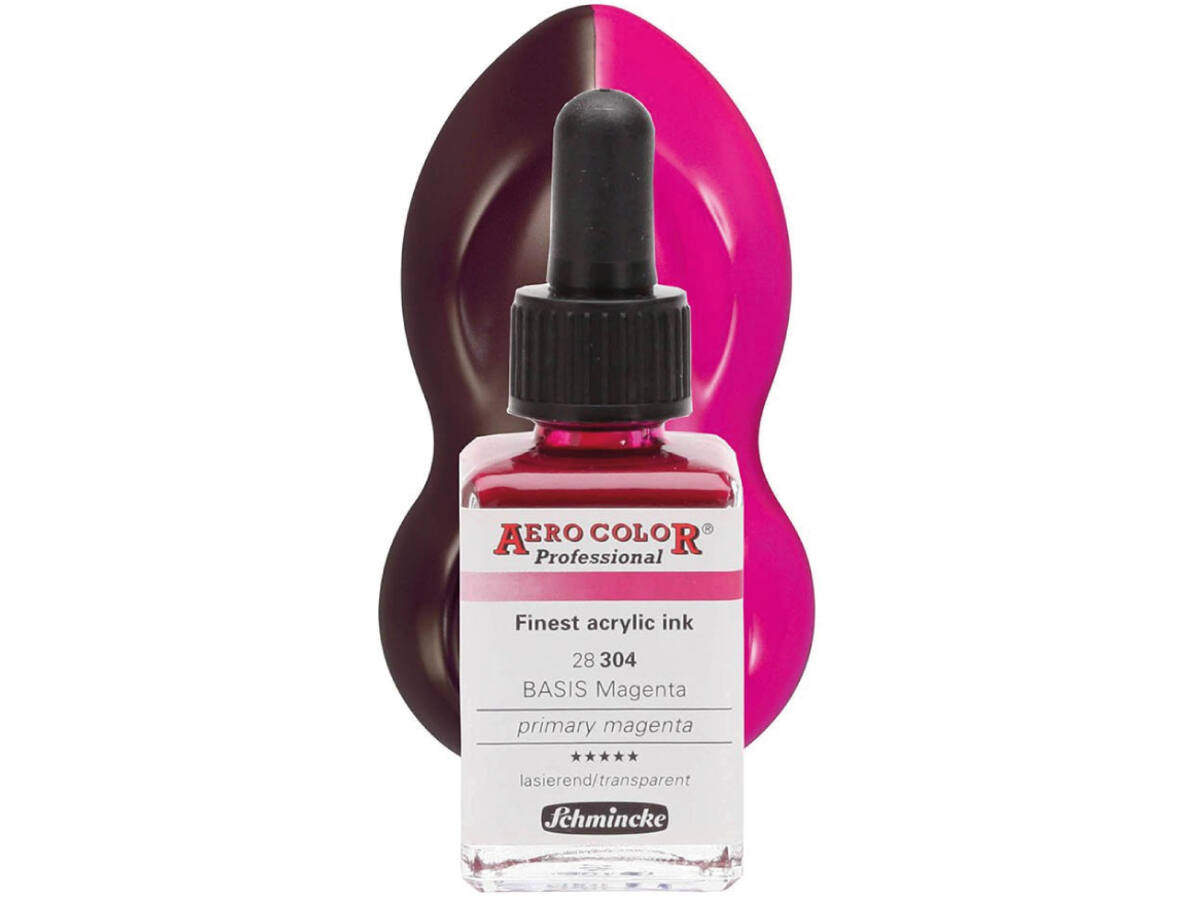 SCHMINCKE AERO COLOR ACRYLIC INK 28ML 304 BASIS MAGENTA 1