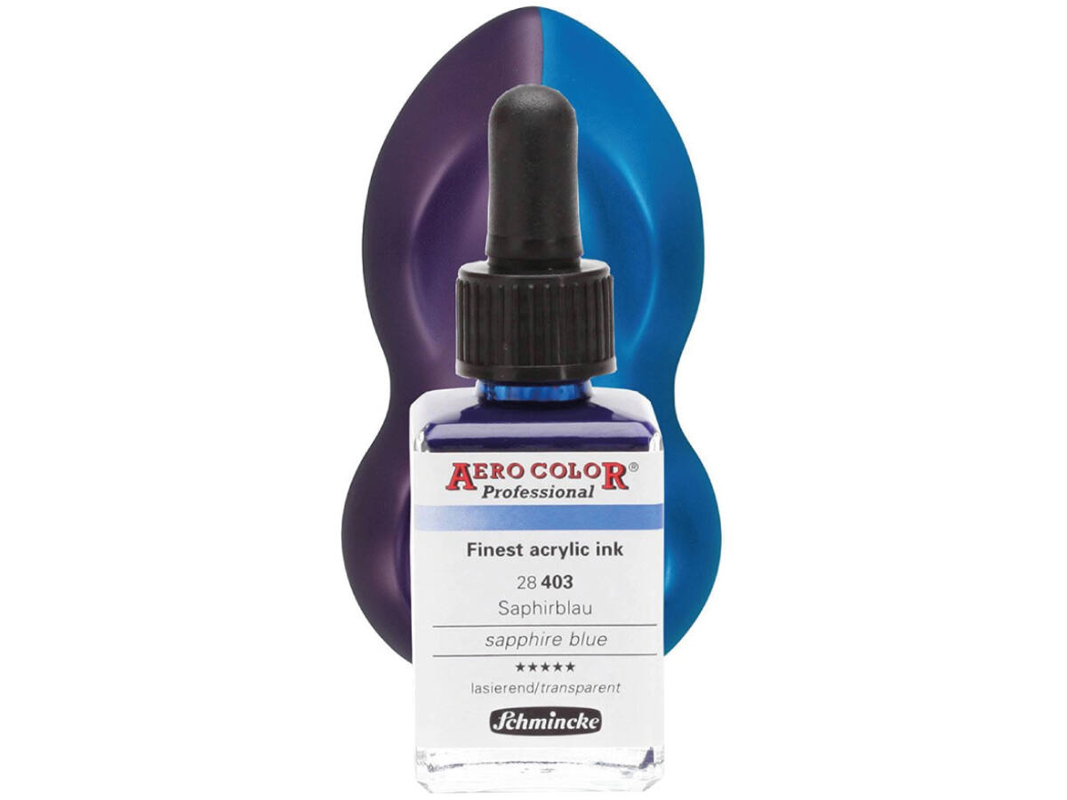 SCHMINCKE AERO COLOR ACRYLIC INK 28ML 403 SAPHIRBLAU 1