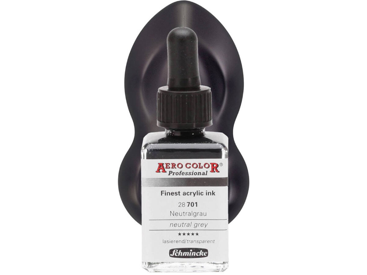 SCHMINCKE AERO COLOR ACRYLIC INK 28ML 701 NEUTRALGRAY 1