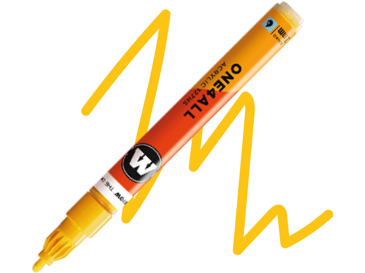 MOLOTOW ONE4ALL MARKER 127HS 239 2MM MARKER SIGNAL YELLOW 1