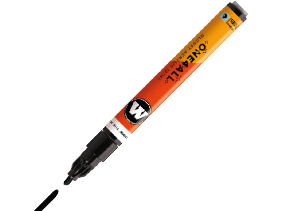 MOLOTOW ONE4ALL MARKER 127HS 252 2MM MARKER GLOSSY BLACK 1