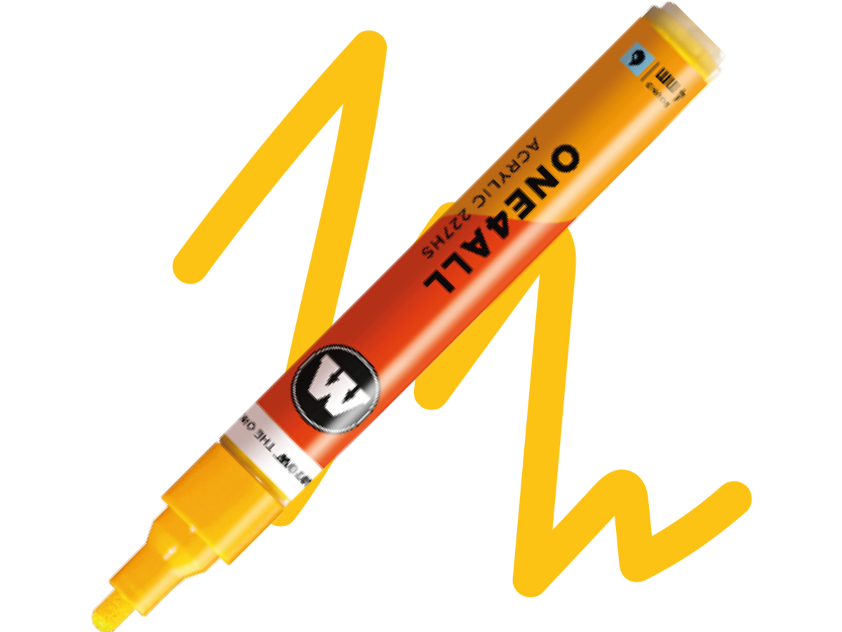 MOLOTOW ONE4ALL MARKER 227HS 239 4MM MARKER SIGNAL YELLOW 1