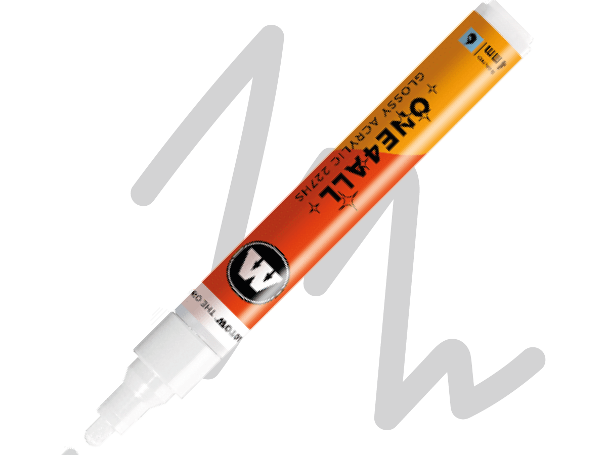 MOLOTOW ONE4ALL MARKER 227HS 251 4MM MARKER GLOSSY WHITE 1