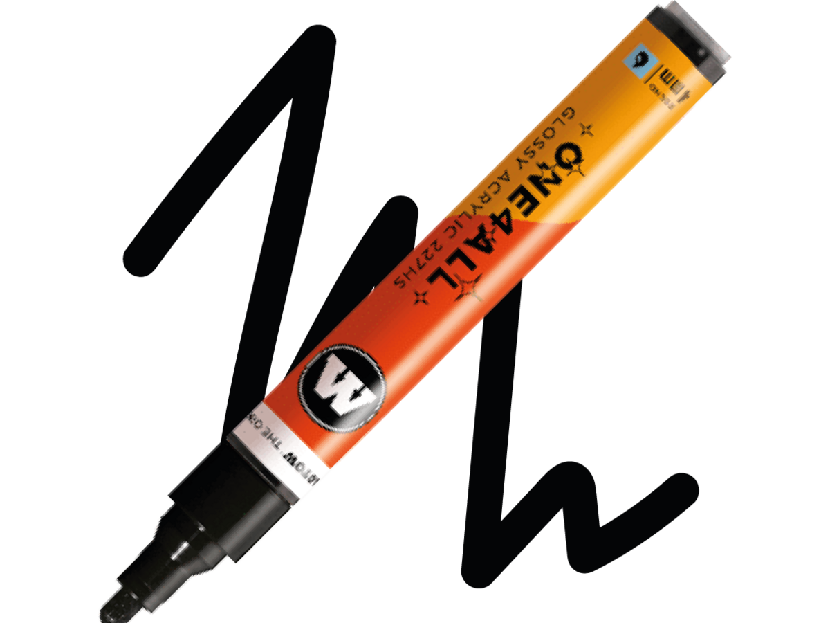 MOLOTOW ONE4ALL MARKER 227HS 252 4MM MARKER GLOSSY BLACK 1
