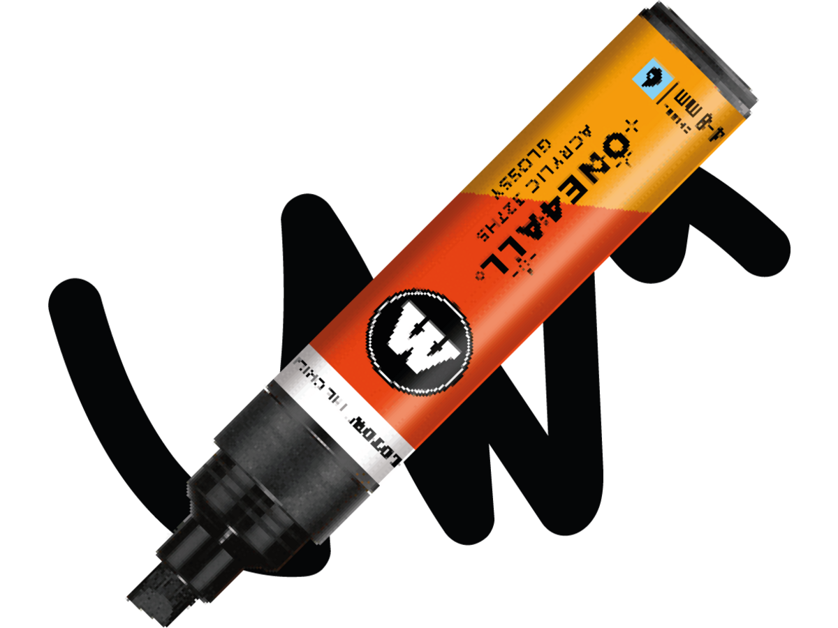 MOLOTOW ONE4ALL MARKER 327HS 252 4-8MM GLOSSY BLACK 1