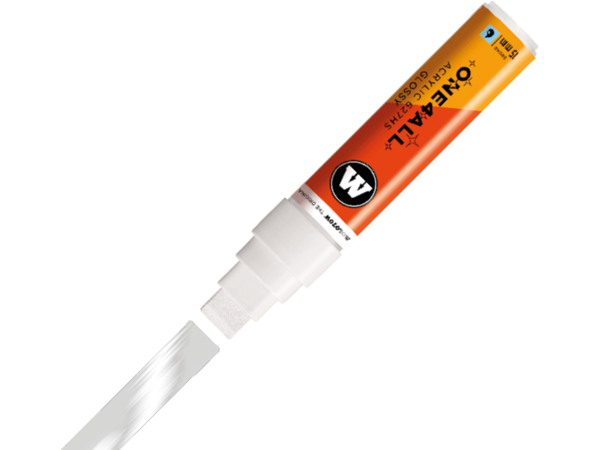 MOLOTOW ONE4ALL MARKER 627HS 251 15MM GLOSSY WHITE 1