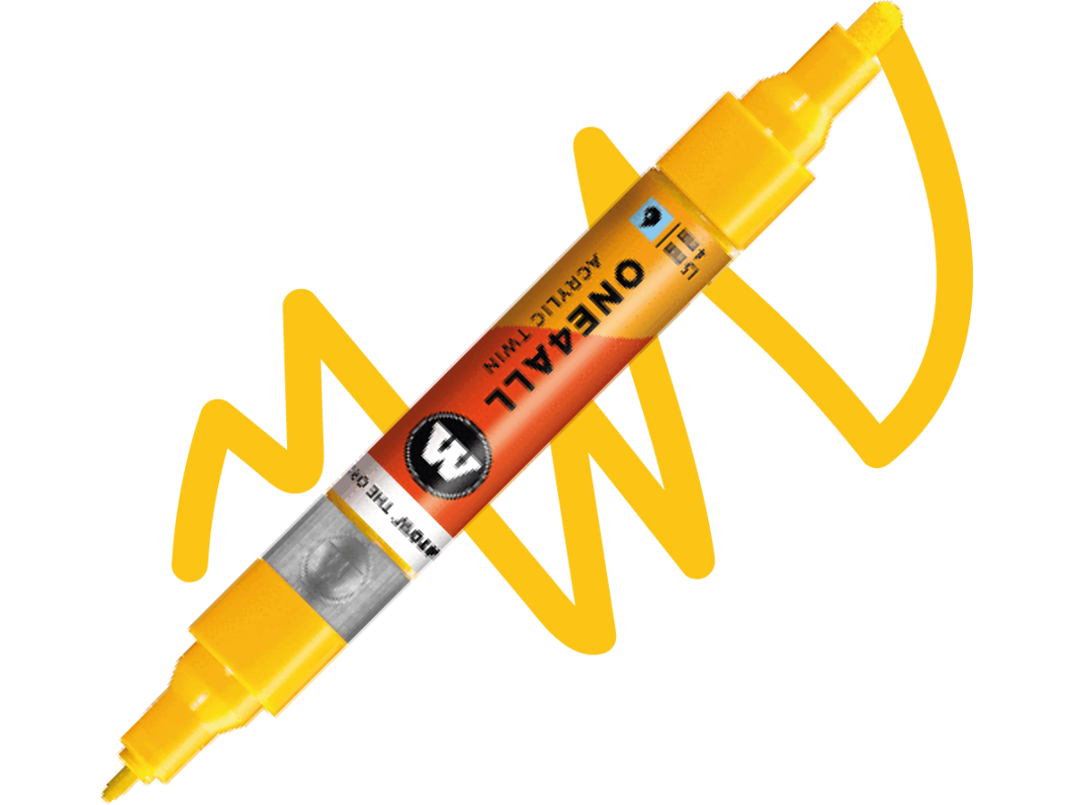 MOLOTOW ONE4ALL TWIN MARKER 239 1,5-4MM SIGNAL YELLOW 1