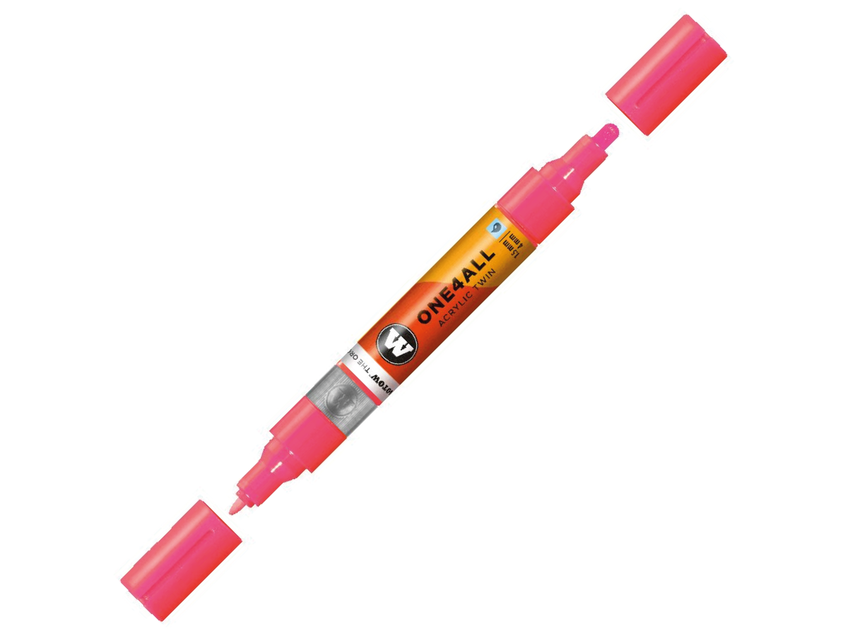 MOLOTOW ONE4ALL TWIN MARKER 262 1,5-4MM NEON RED FLUO 1