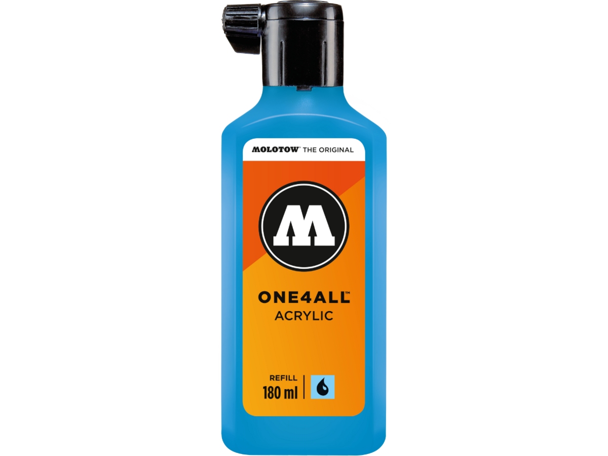 MOLOTOW ONE4ALL REFILL 180ML 161 SHOCK BLUE MIDDLE 1