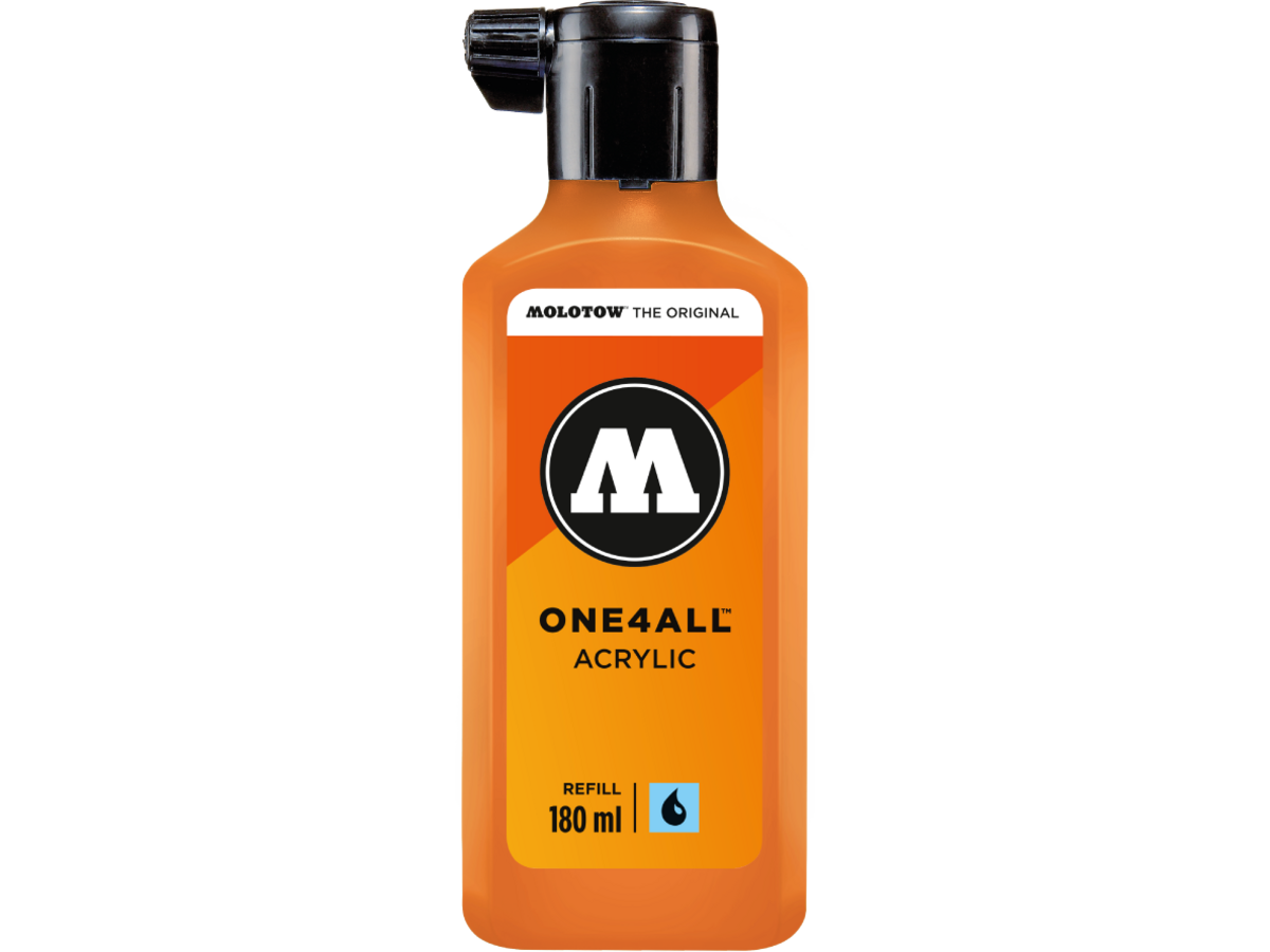 MOLOTOW ONE4ALL REFILL 180ML 218 NEON ORANGE FLUOR 1