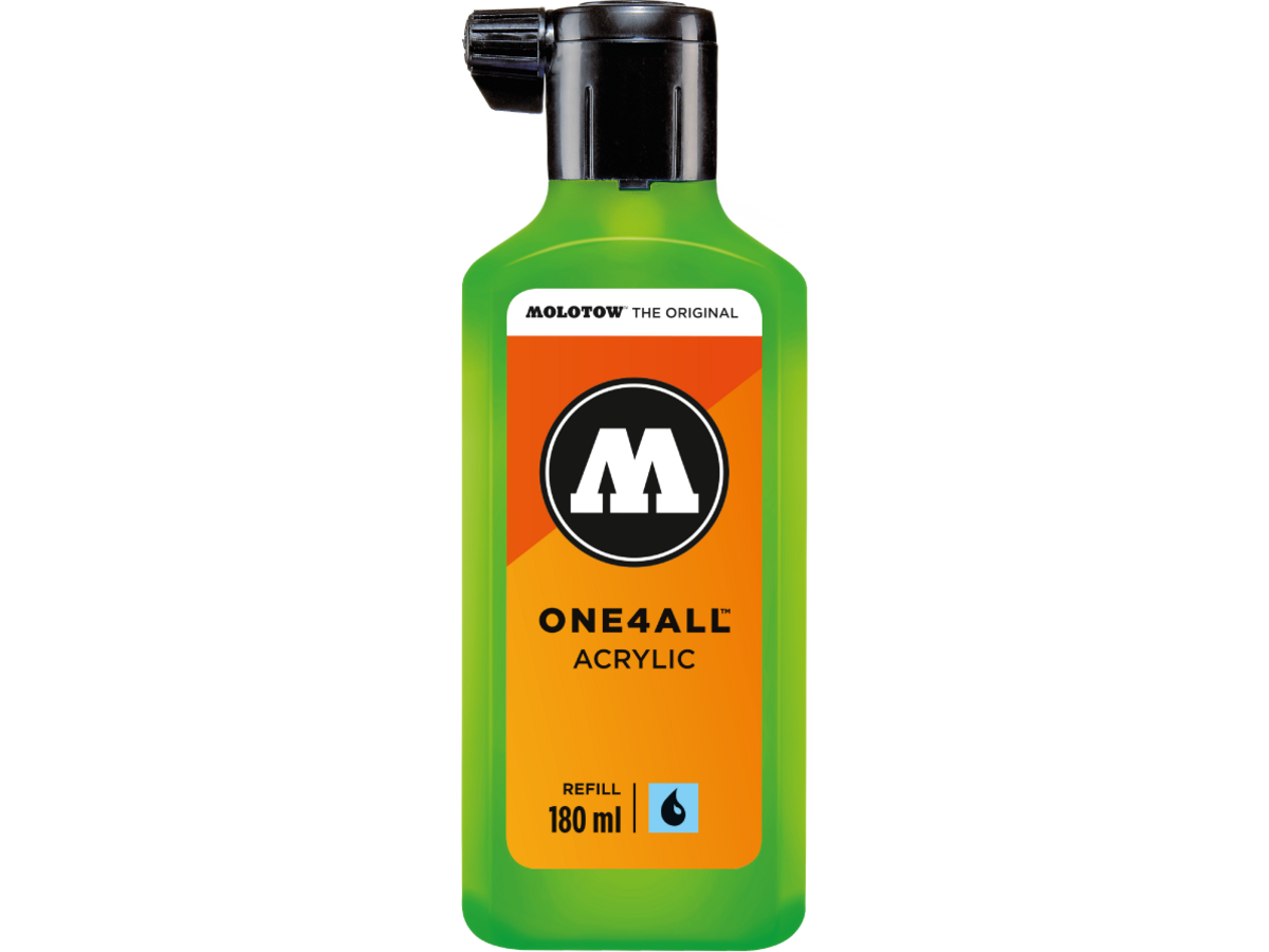 MOLOTOW ONE4ALL REFILL 180ML 219 NEON GREEN FLUOR 1