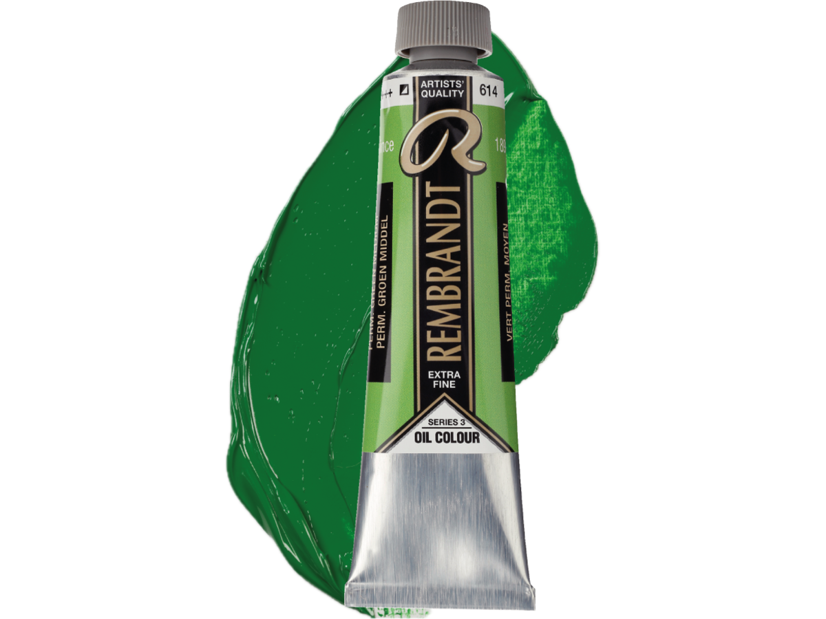 TALENS REMBRANDT ÖLFARBE 40ML PERMANENTGRÜN MITTEL 614 1