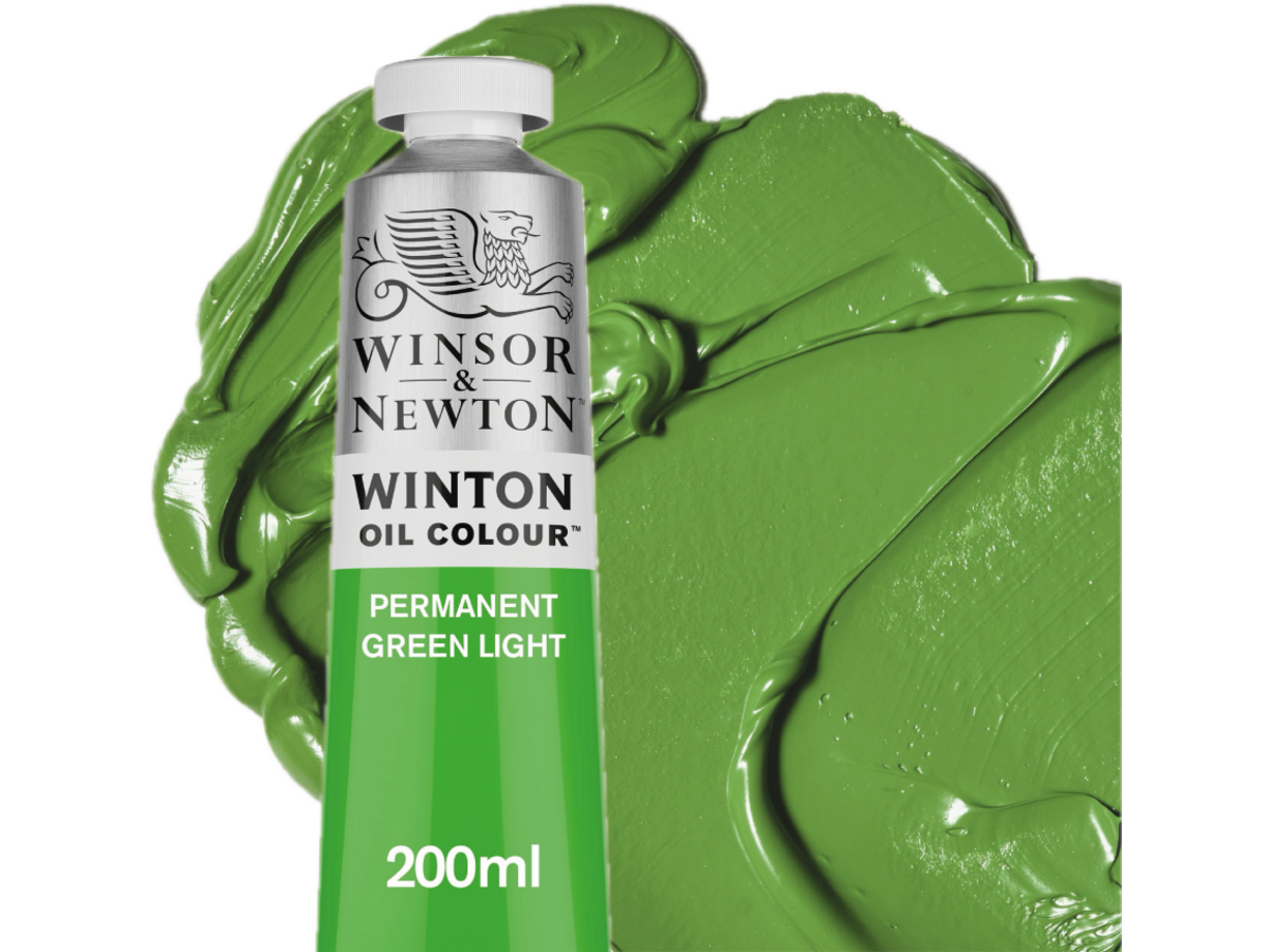 WINSOR & NEWTON WINTON 200ML S1 483 PERMANENT GREEN LIGHT 1