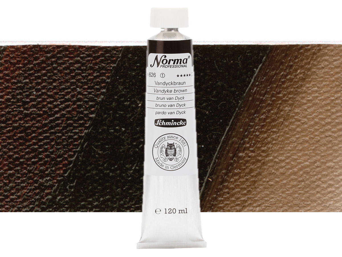 SCHMINCKE NORMA ÖLFARBE 120ML S1 626 VANDYCKEBRAUN 1