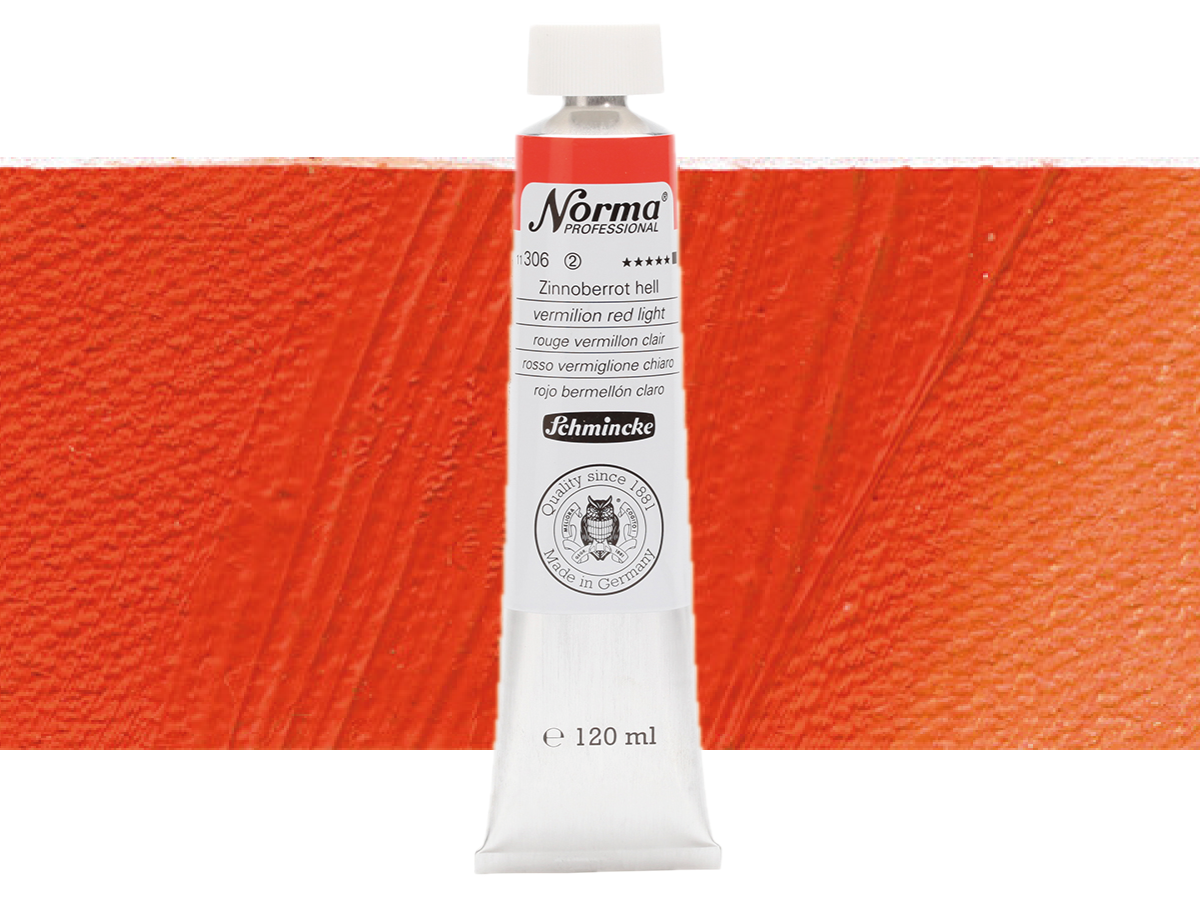 SCHMINCKE NORMA ÖLFARBE 120ML S2 306 ZINNOBERROT HELL 1