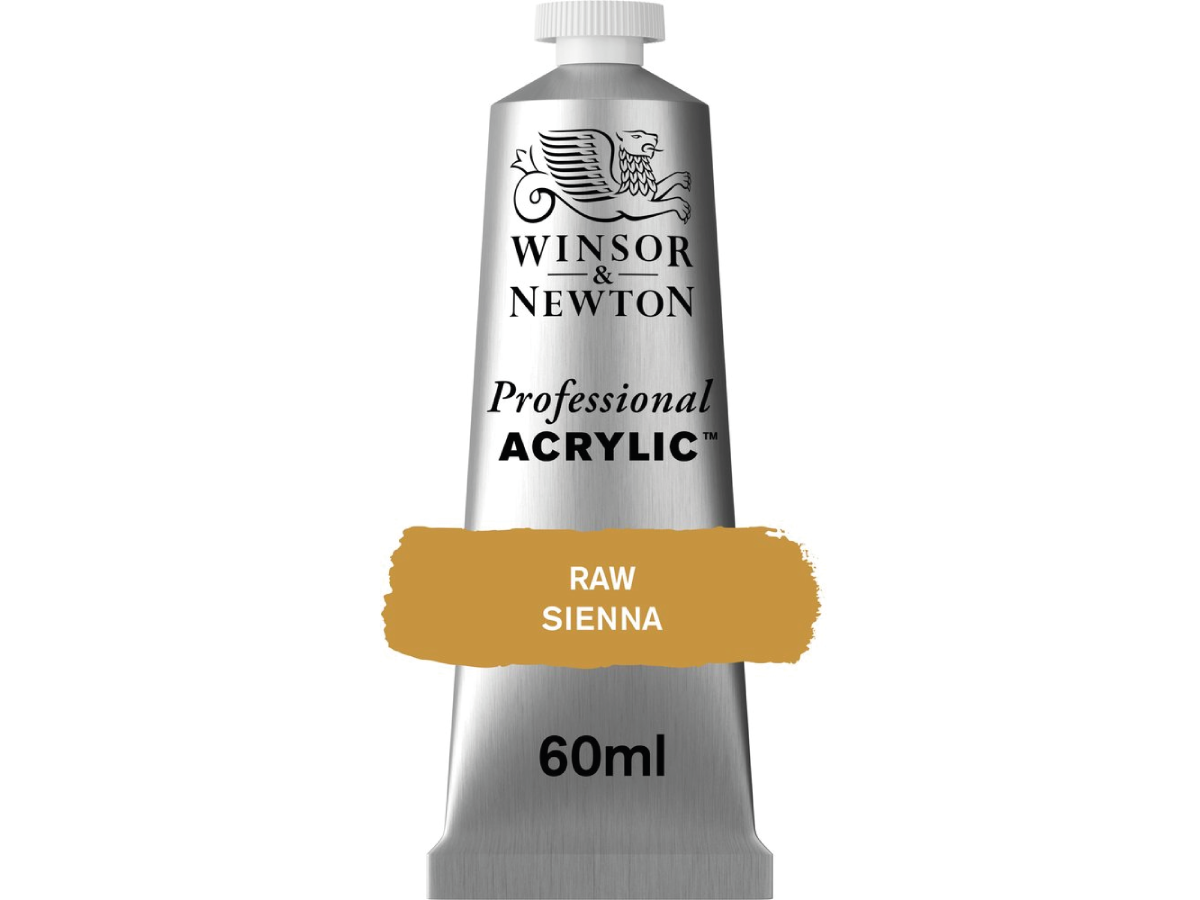 WINSOR & NEWTON PROFESSIONAL ACRYLIC 60ML 552 RAW SIENNA 1