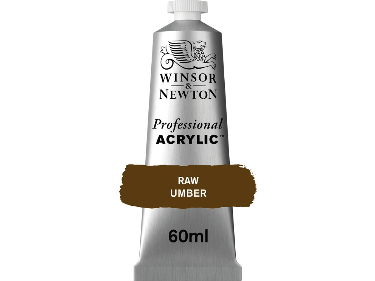 WINSOR & NEWTON PROFESSIONAL ACRYLIC 60ML 554 RAW UMBER 1