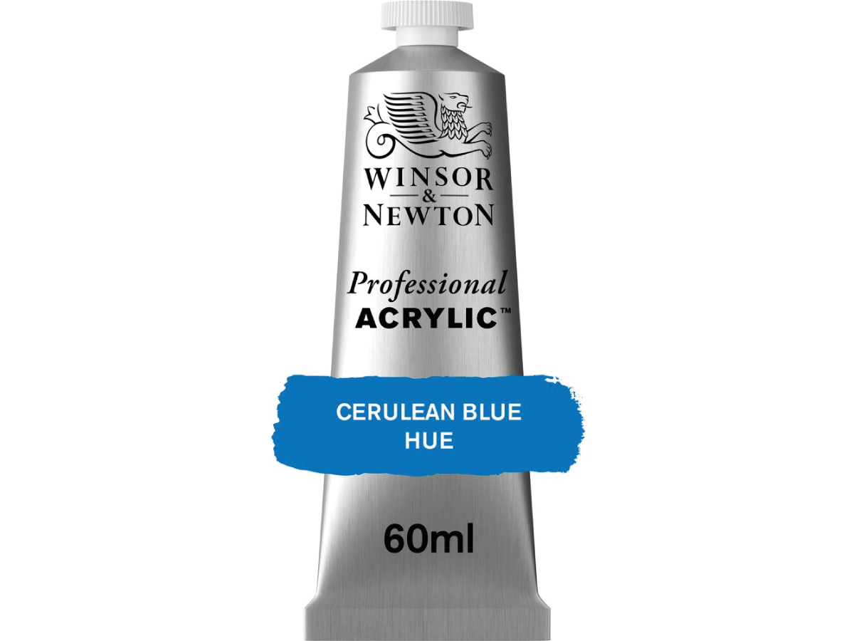 WINSOR & NEWTON PROFESSIONAL ACRYLIC 60ML 139 CERULEAN BLUE HUE 1