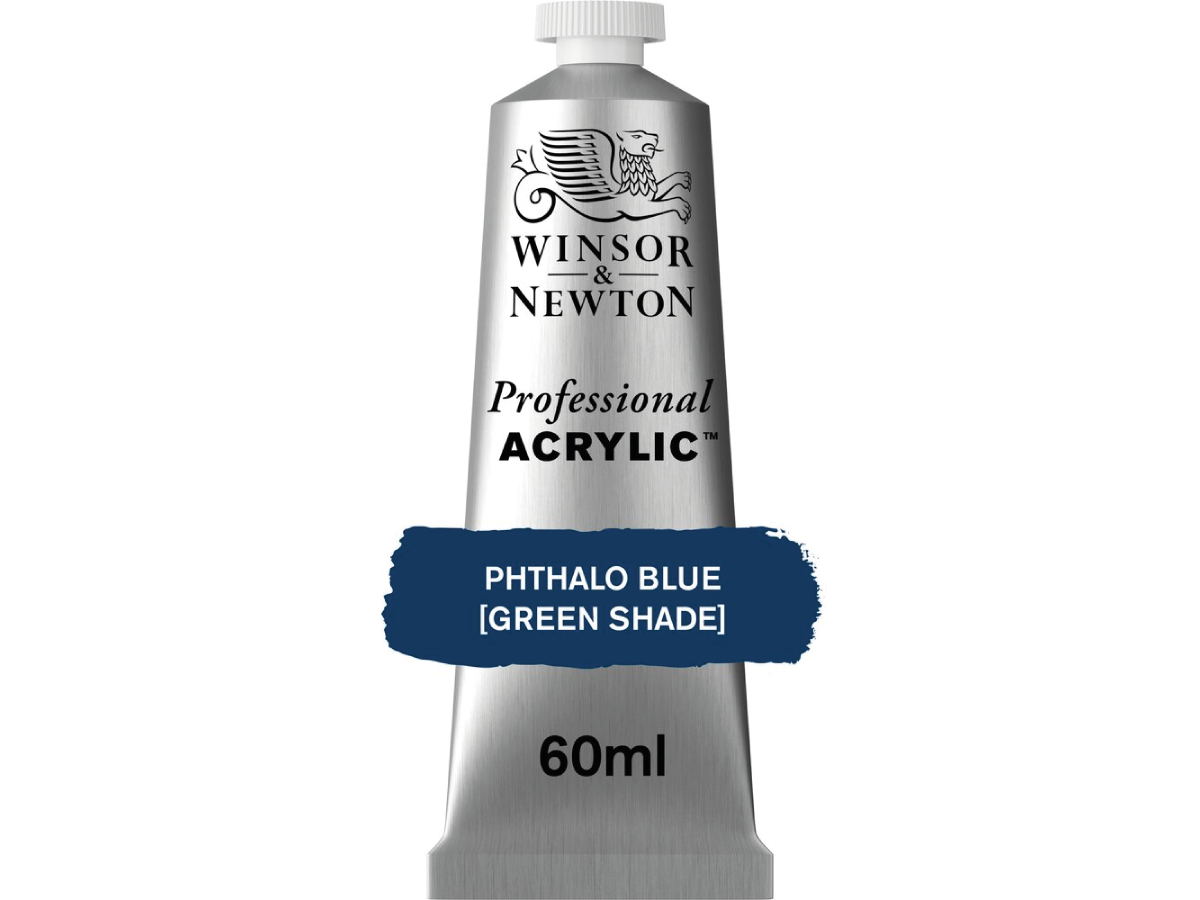 WINSOR & NEWTON PROFESSIONAL ACRYLIC 60ML 515 PHTHALO BLUE (GREEN SHADE) 1