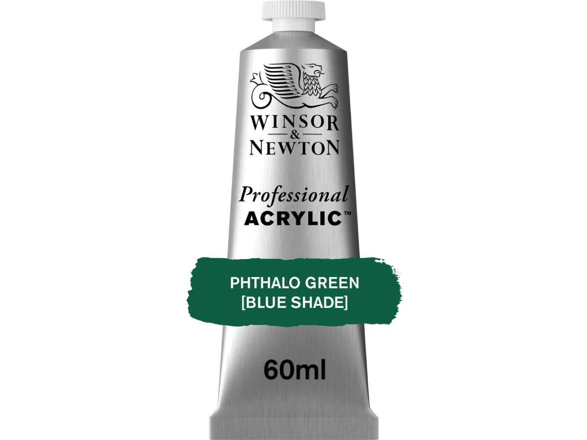 WINSOR & NEWTON PROFESSIONAL ACRYLIC 60ML 522 PHTHALO GREEN 1