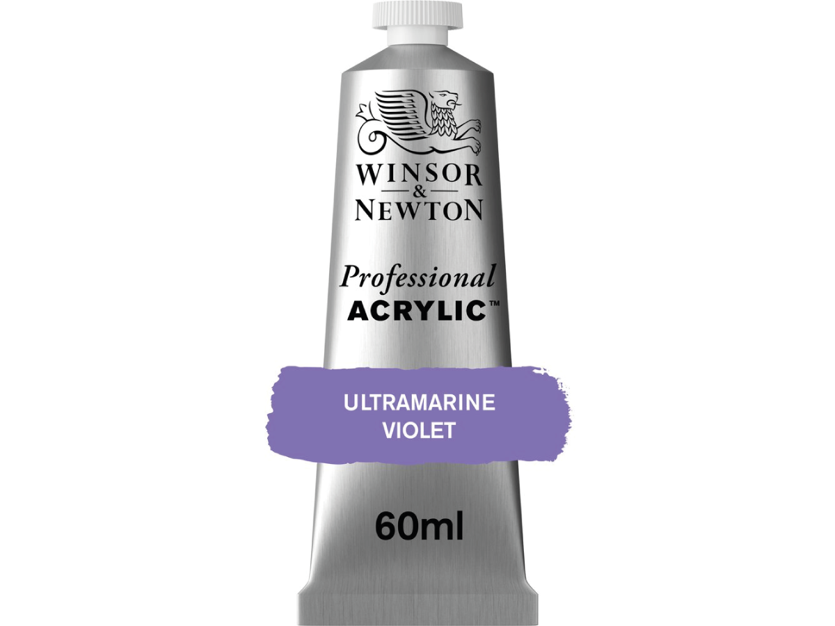 WINSOR & NEWTON PROFESSIONAL ACRYLIC 60ML 672 ULTRAMARINE VIOLET 1