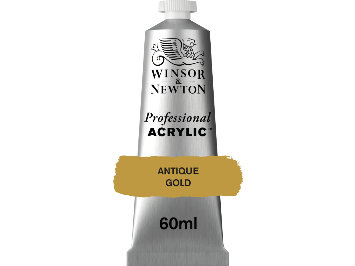 WINSOR & NEWTON PROFESSIONAL ACRYLIC 60ML 014 ANTIQUE GOLD 1