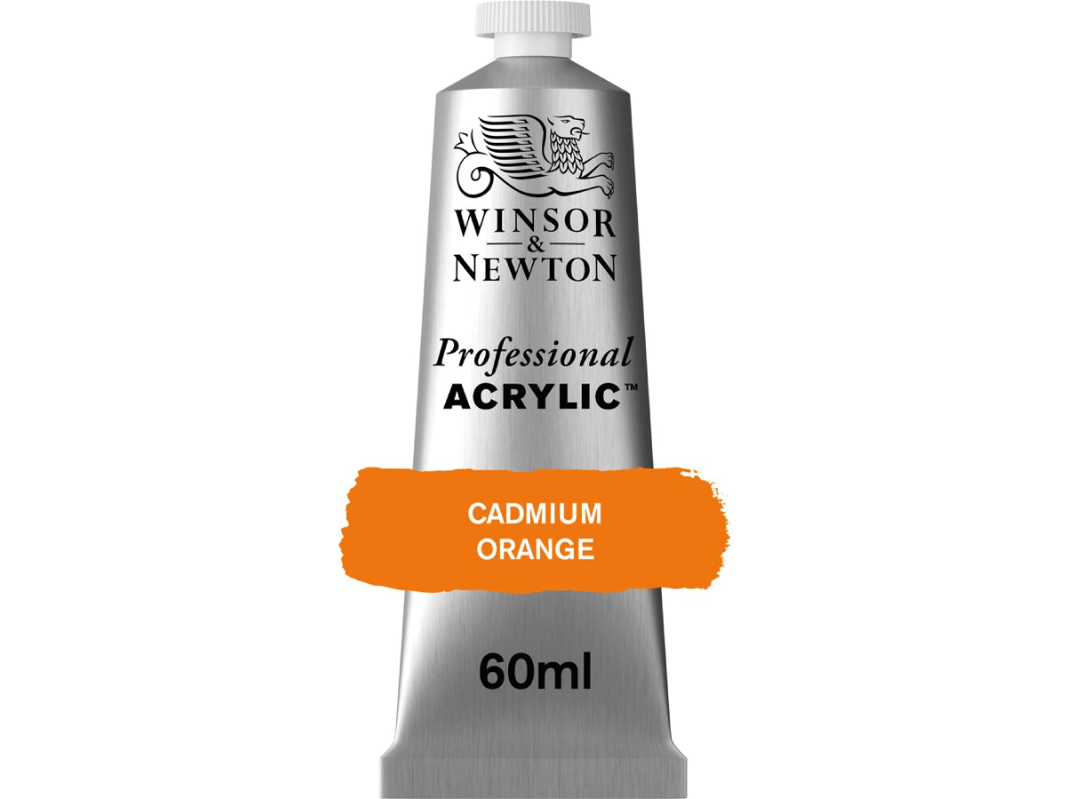 WINSOR & NEWTON PROFESSIONAL ACRYLIC 60ML 089 CADMIUM ORANGE 1