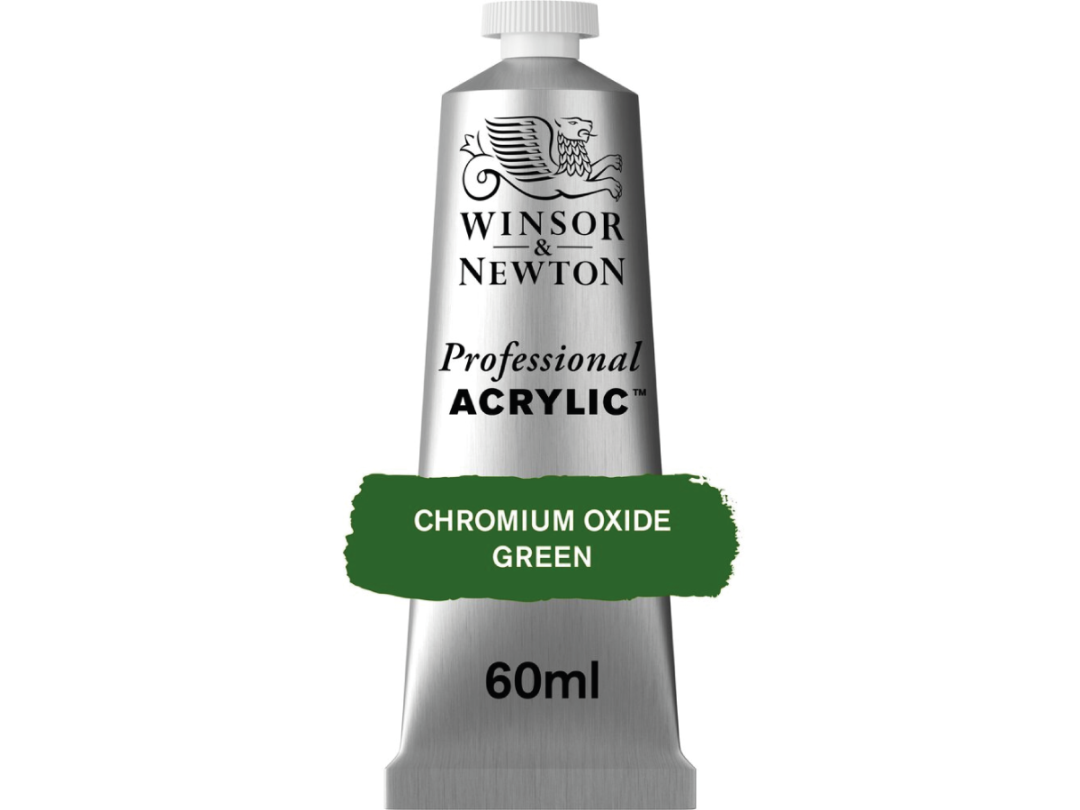 WINSOR & NEWTON PROFESSIONAL ACRYLIC 60ML 162 CHROM OXIDE GREEN 1