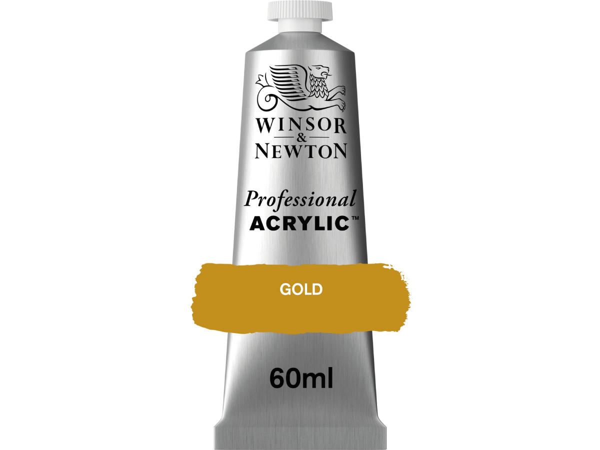 WINSOR & NEWTON PROFESSIONAL ACRYLIC 60ML 283 GOLD 1