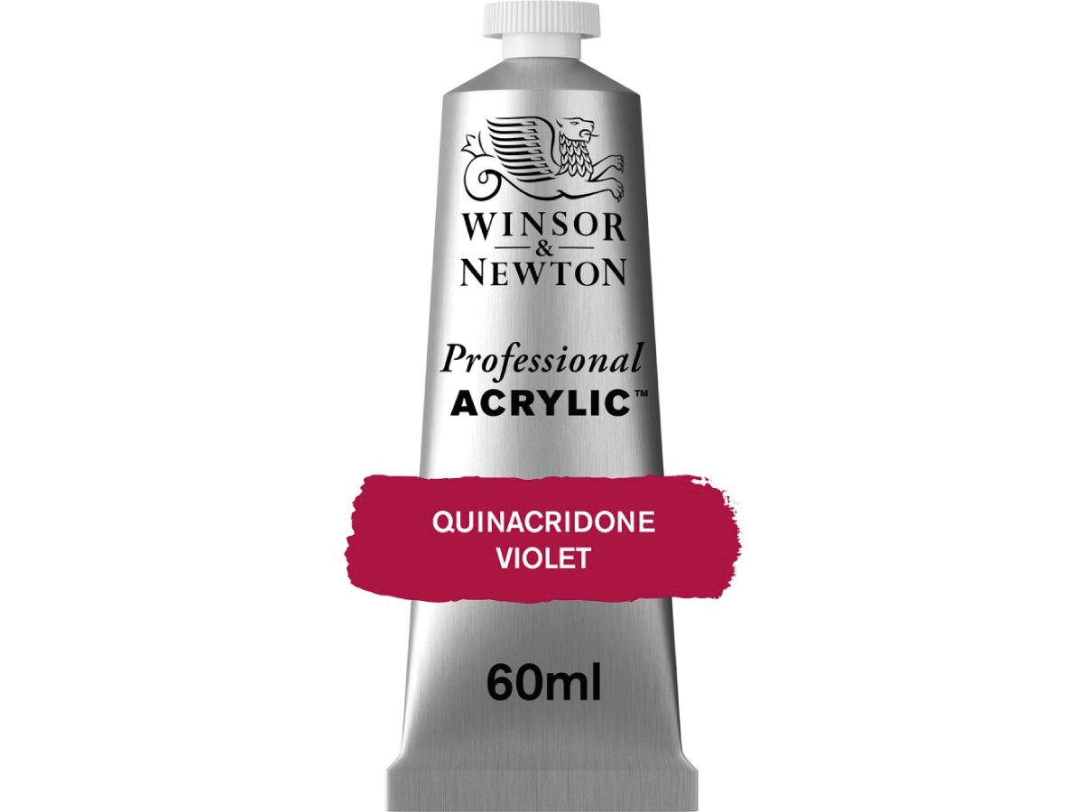 WINSOR & NEWTON PROFESSIONAL ACRYLIC 60ML 550 QUINACRIDONE VIOLET 1