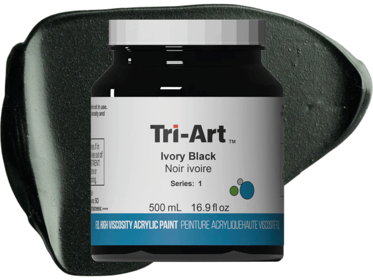 TRI-ART ACRYLFARBE 500ML S1 ELFENBEINSCHWARZ 1