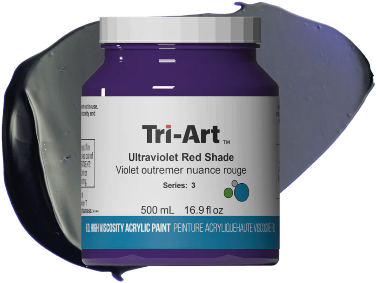 TRI-ART ACRYLFARBE 500ML S3 ULTRAMARINE VIOLET RED SHADE 1