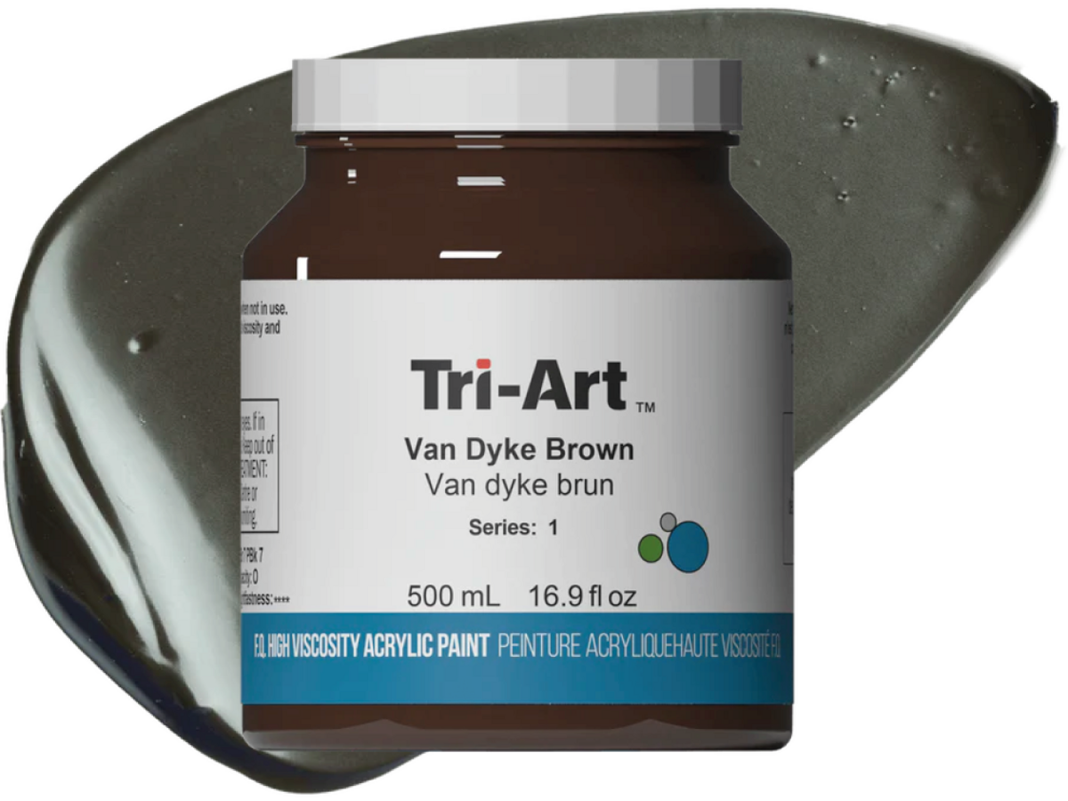 TRI-ART ACRYLFARBE 500ML S4 VAN DYKE BROWN 411 1