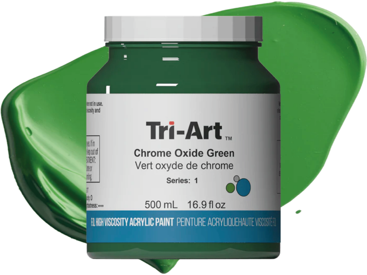 TRI-ART ACRYLFARBE 500ML S4 CHROME OXIDE GREEN 412 1