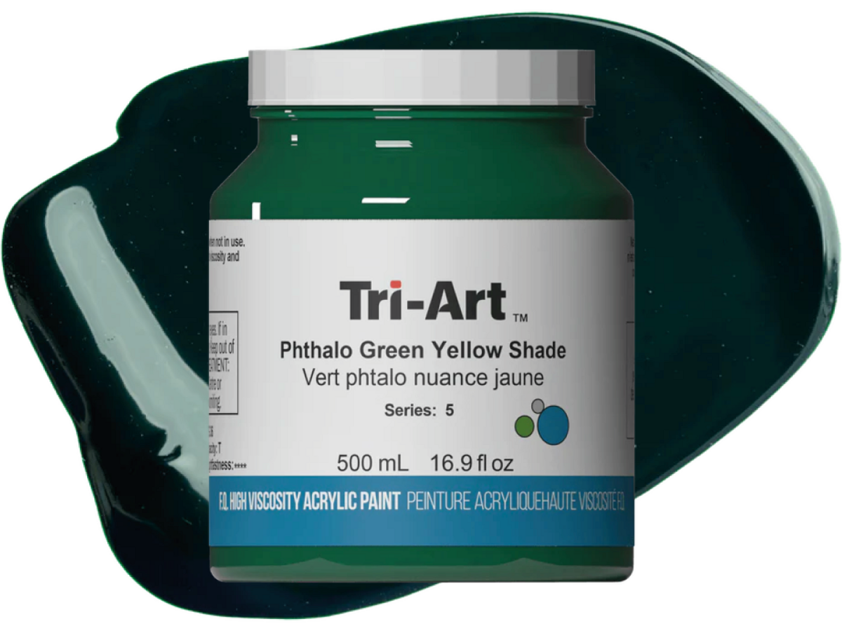 TRI-ART ACRYLFARBE 500ML S5 PHTHALOGREEN YELLOWSHADE 1