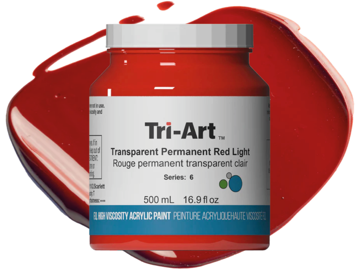 TRI-ART ACRYLFARBE 500ML S6 TRANSPARANT PERMANENT RED LIGHT 1