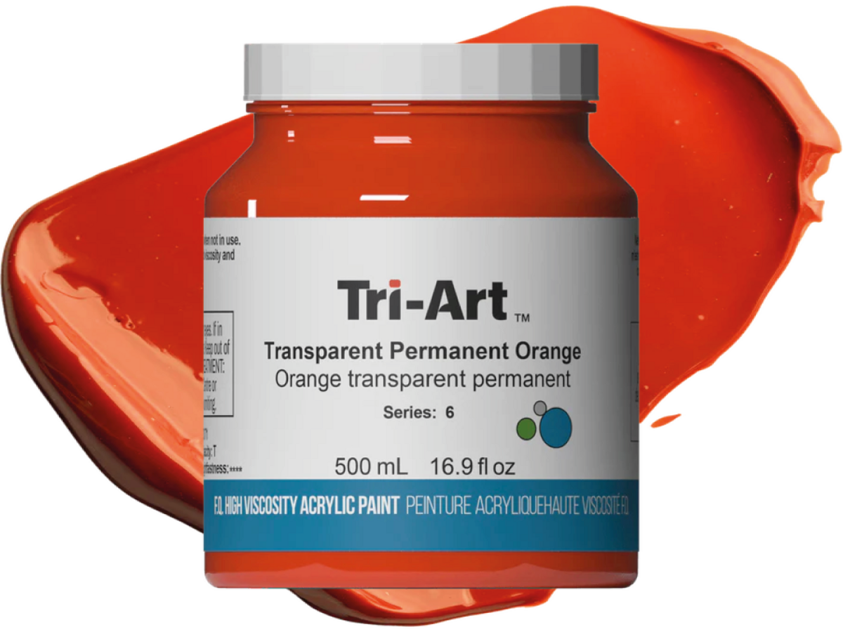 TRI-ART ACRYLFARBE 500ML S6 TRANSPARANT PERMANENT ORANGE 1
