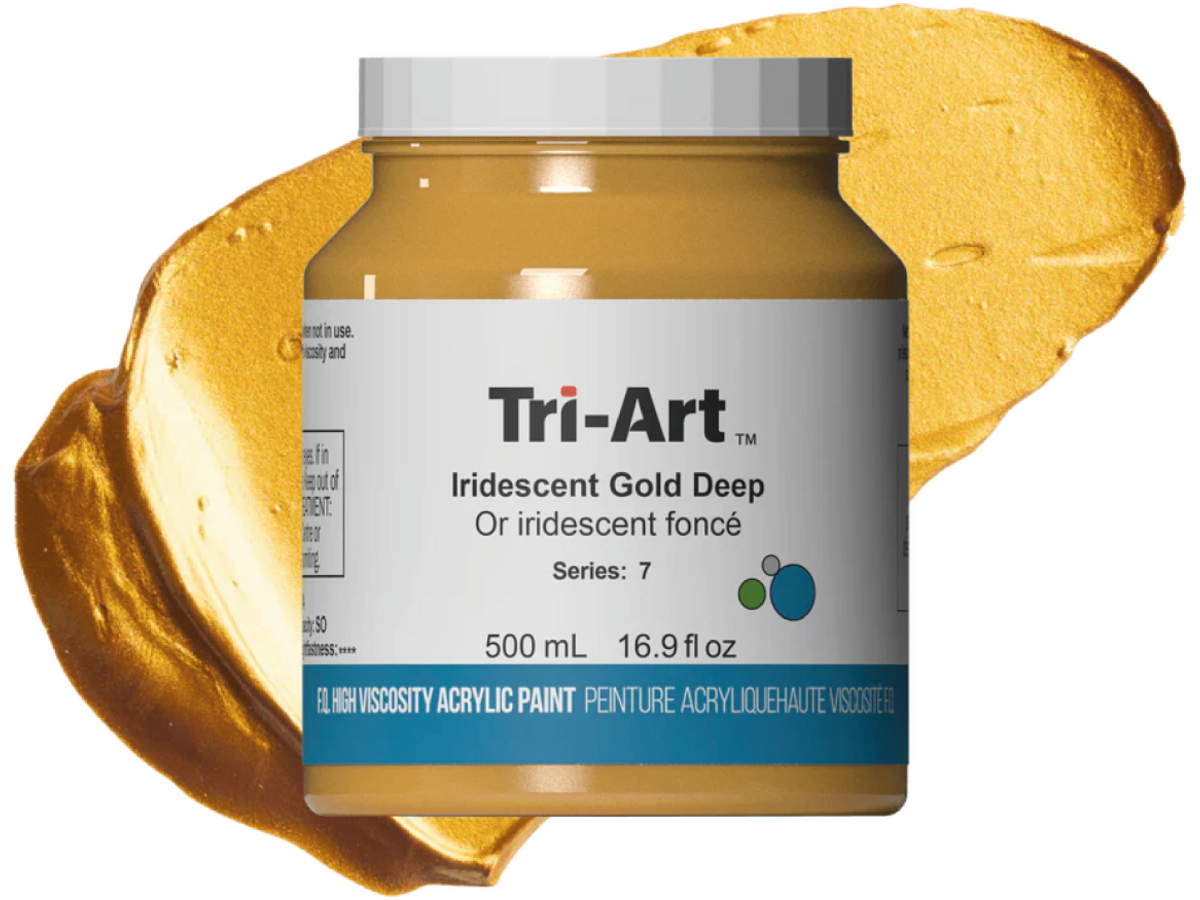 TRI-ART ACRYLFARBE 500ML S7 IRISIERENDES GOLD DUNKEL 1