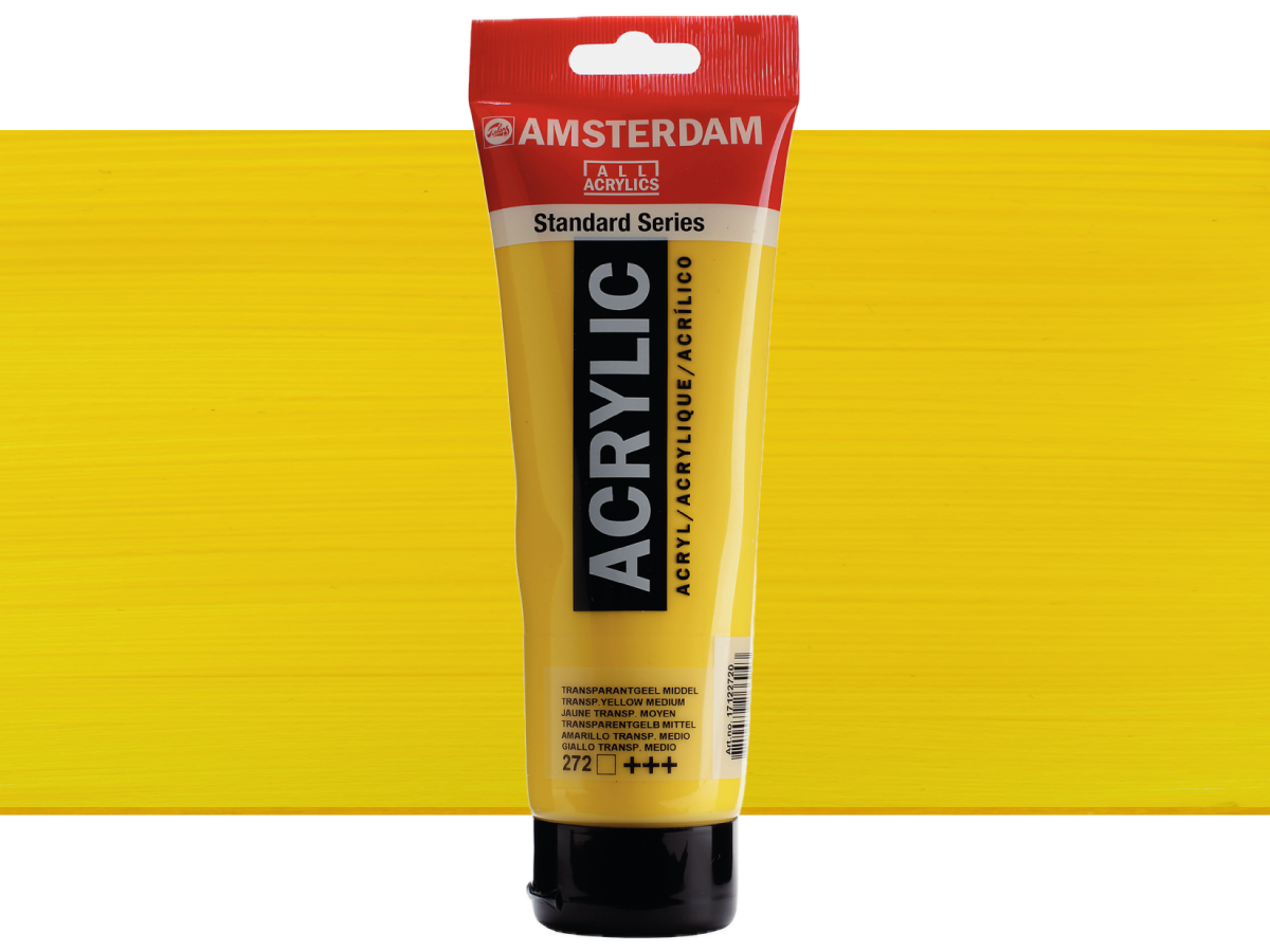 TALENS AMSTERDAM STANDARD ACRYL 250ML 272 TRANSP.GELB MITTEL 1