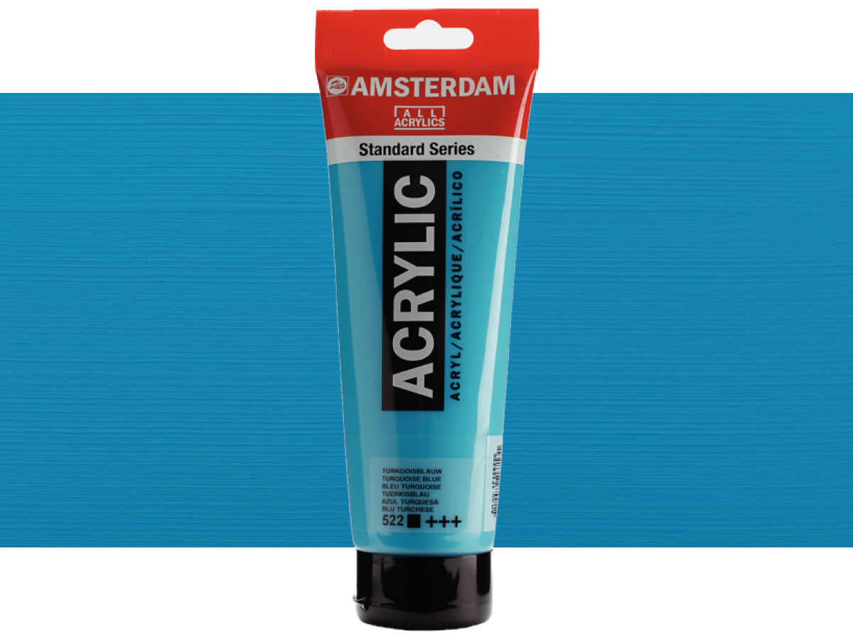 TALENS AMSTERDAM STANDARD ACRYL 250ML 522 TÜRKISBLAU 1