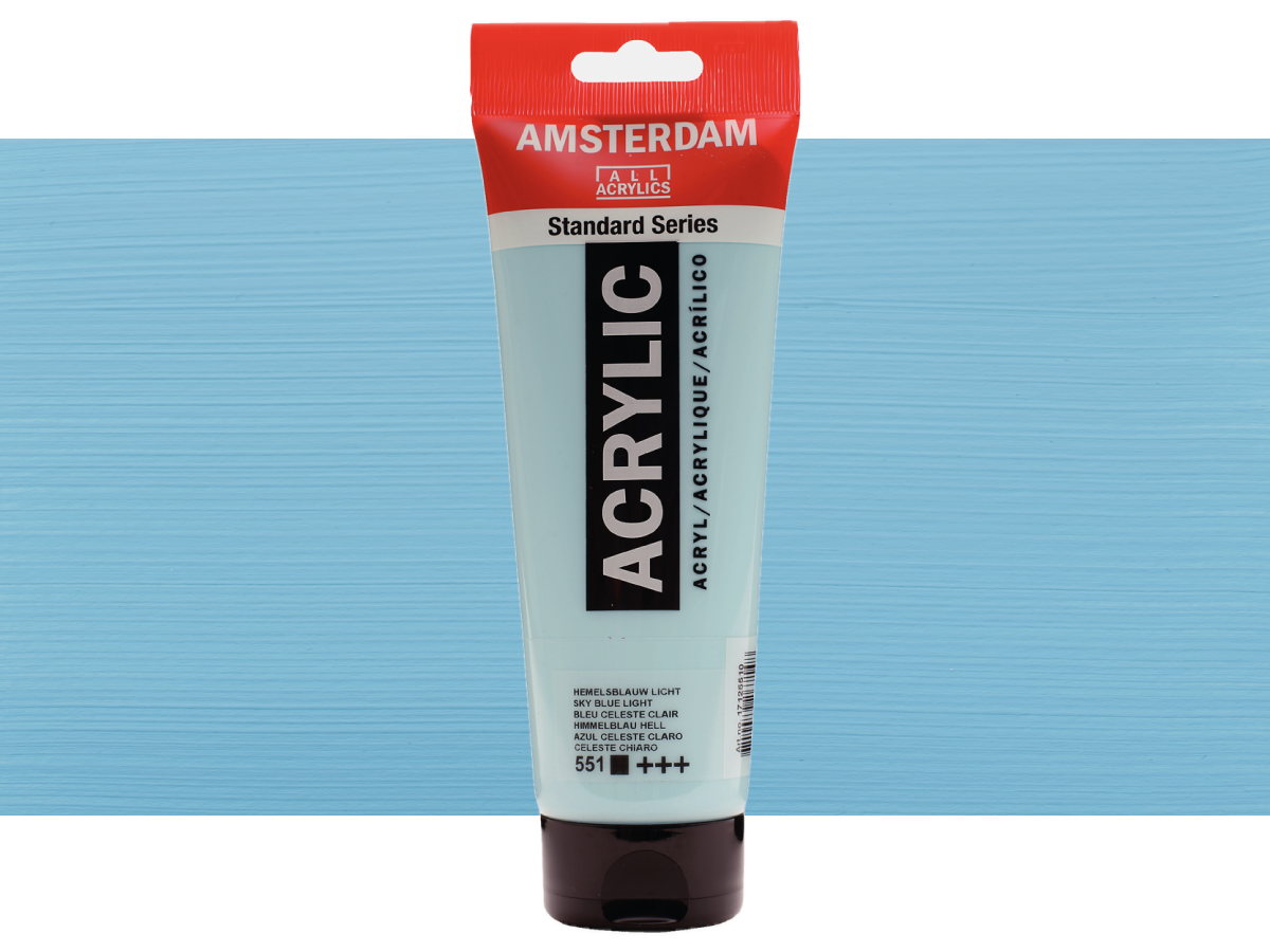TALENS AMSTERDAM STANDARD ACRYL 250ML 551 HIMMELBLAU HELL 1