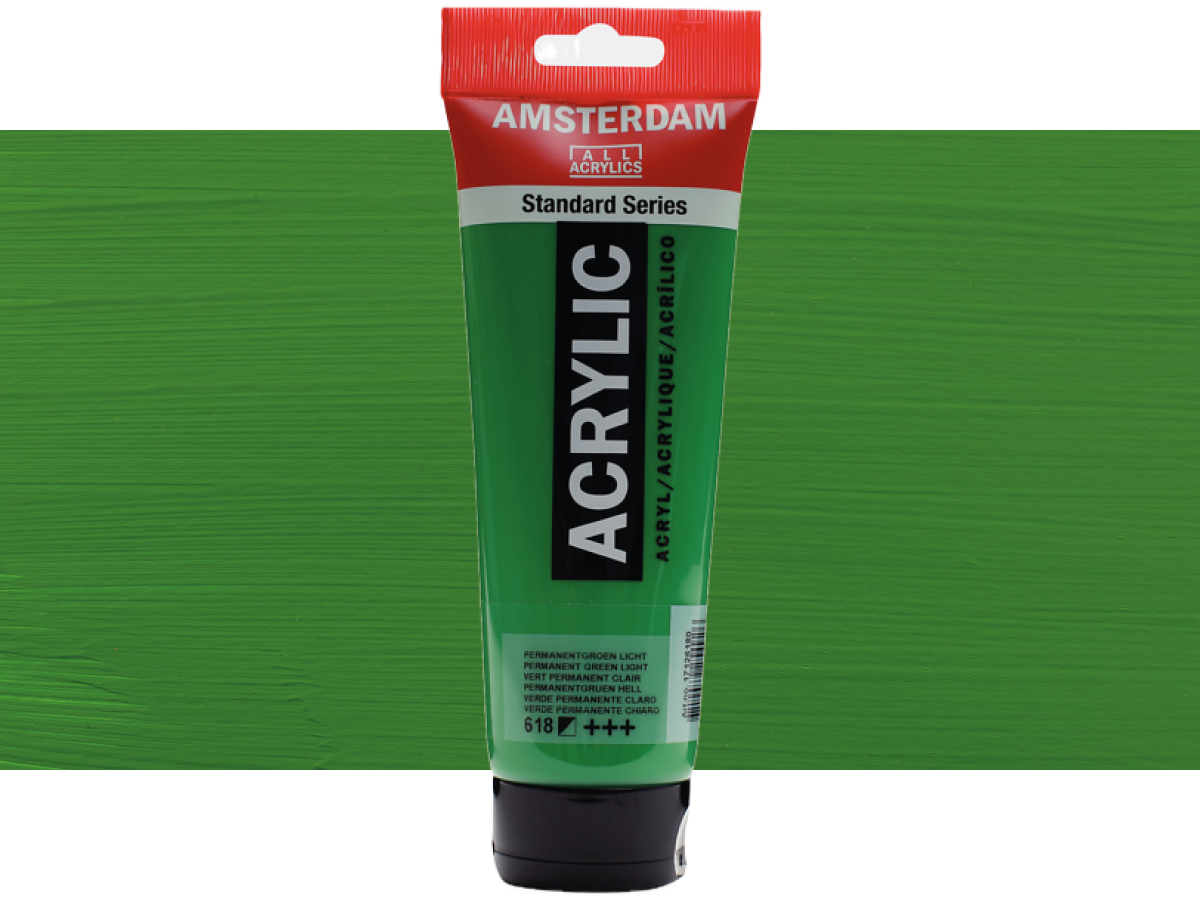 TALENS AMSTERDAM STANDARD ACRYL 250ML 618 PERMANENT GRÜNHELL 1