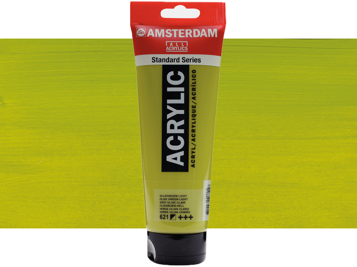TALENS AMSTERDAM STANDARD ACRYL 250ML 621 OLIVGRÜN HELL 1