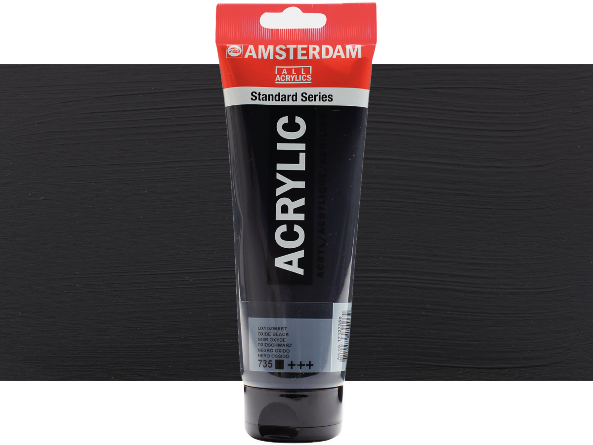 TALENS AMSTERDAM STANDARD ACRYL 250ML 735 OXIDSCHWARZ 1
