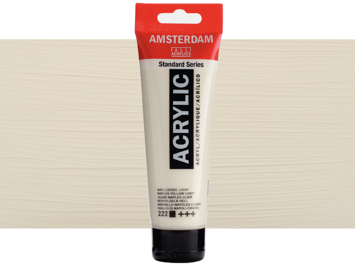 TALENS AMSTERDAM STANDARD ACRYL 120ML 222 NEAPELGELB HELL 1