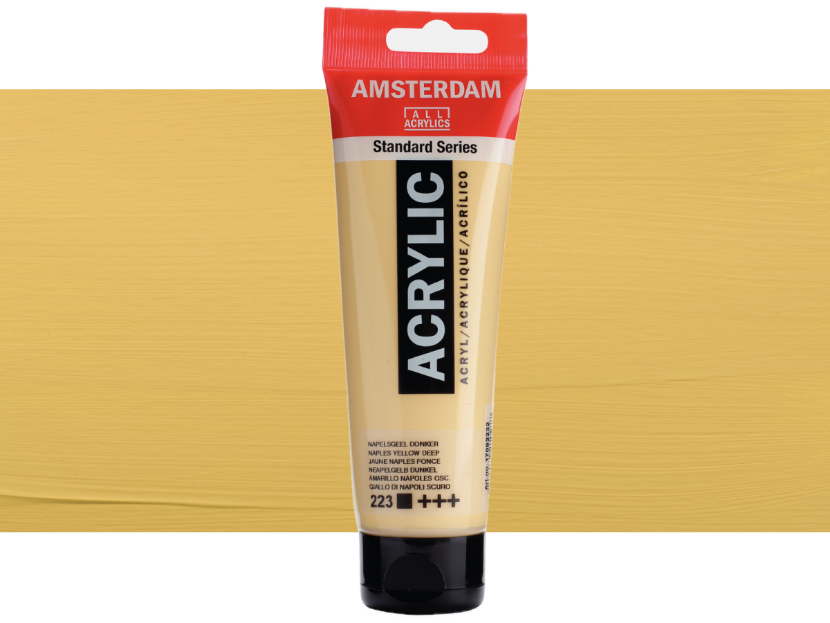 TALENS AMSTERDAM STANDARD ACRYL 120ML 223 NEAPELGELB DUNKEL 1