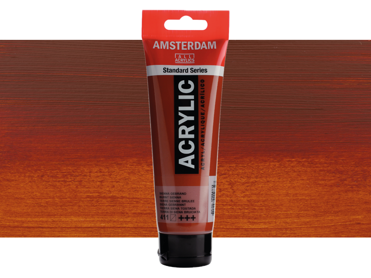 TALENS AMSTERDAM STANDARD ACRYL 120ML 411 SIENA GEBRANNT 1