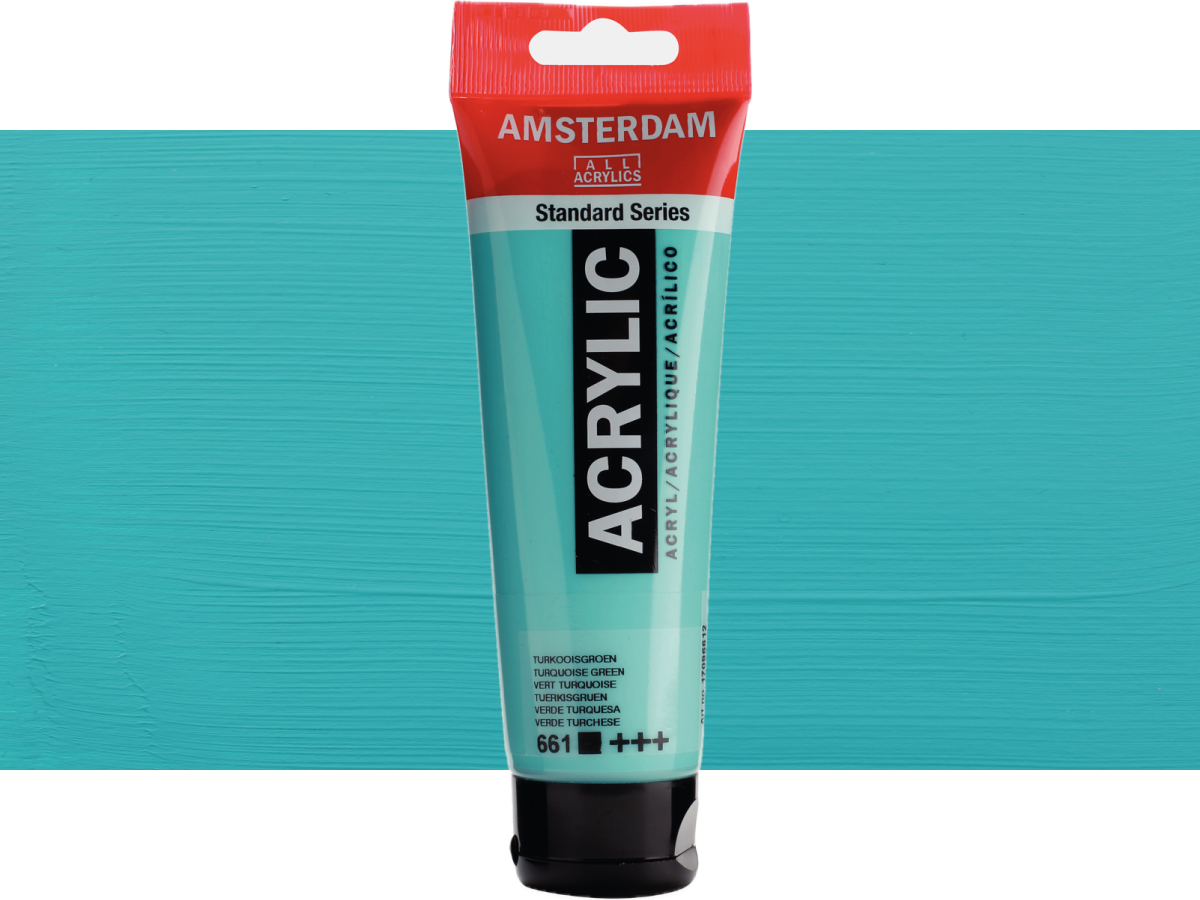 TALENS AMSTERDAM STANDARD ACRYL 120ML 661 TÜRKISGRÜN 1