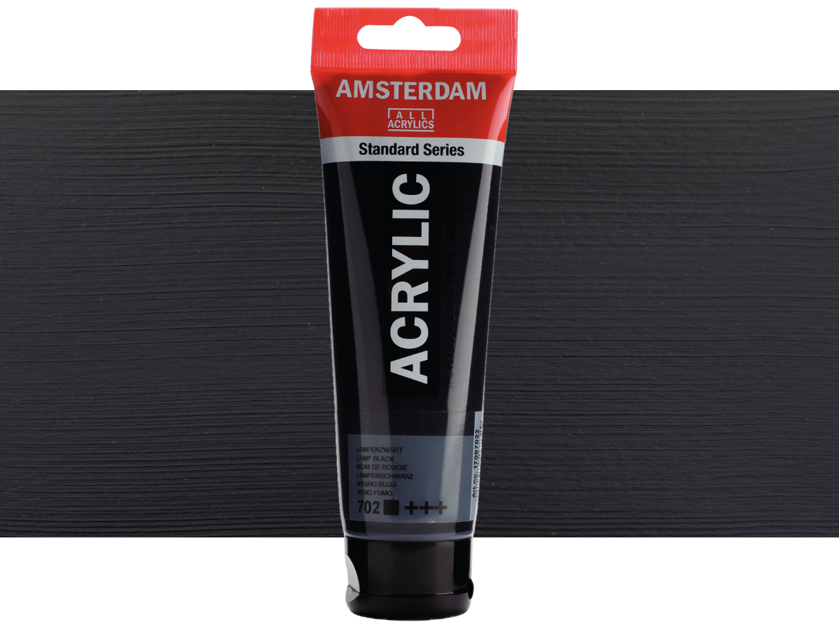 TALENS AMSTERDAM STANDARD ACRYL 120ML 702 LAMPENSCHWARZ 1